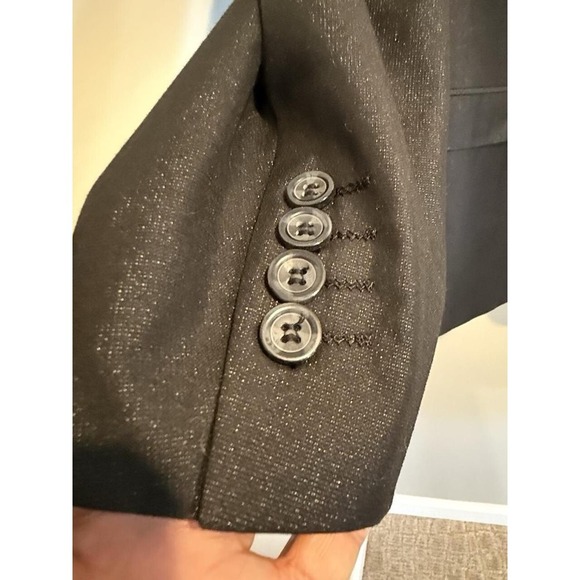 Vinci Vest &‎ Sport Coat Blazer Mens 40L RN 114572 Metallic Black - Picture 2 of 7